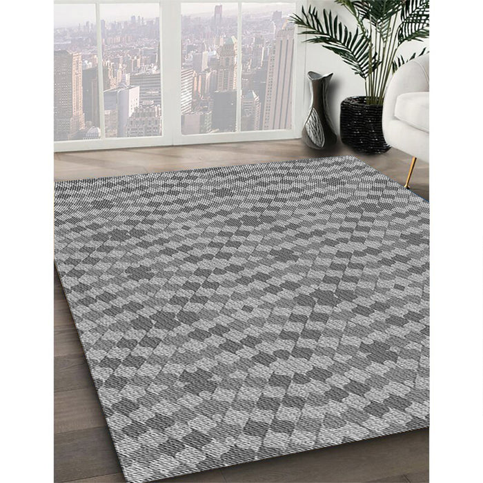 Machine Washable Transitional Smokey Gray Rug in a Family Room, wshpat1203gry