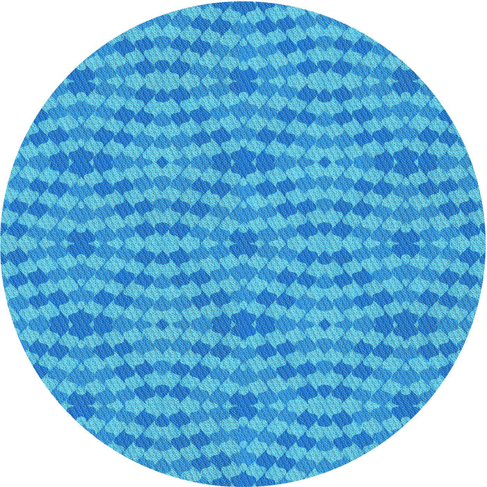 Square Patterned Neon Blue Rug, pat1203lblu
