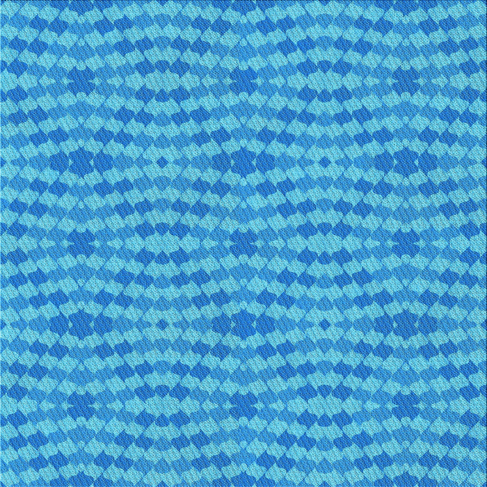 Round Machine Washable Transitional Neon Blue Rug, wshpat1203lblu