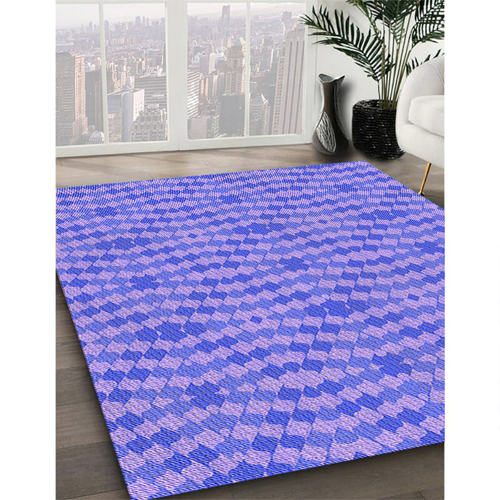 Patterned Purple Mimosa Purple Rug in Family Room, pat1203pur