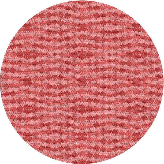 Square Patterned Red Rug, pat1203rd
