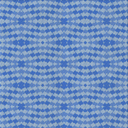 Square Patterned Bright Navy Blue Novelty Rug, pat1203