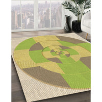 Patterned Caramel Brown Rug, pat1204brn