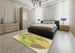 Patterned Caramel Brown Rug in a Bedroom, pat1204brn