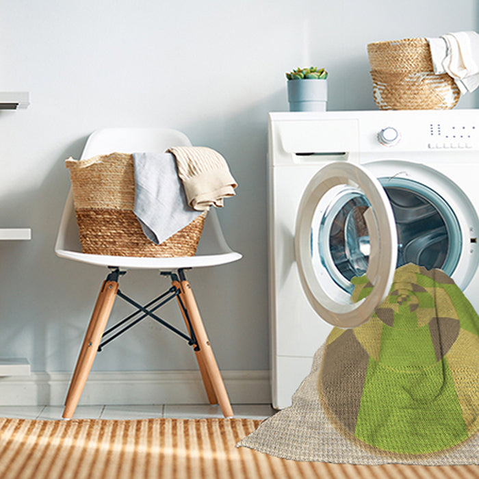 Machine Washable Transitional Caramel Brown Rug in a Washing Machine, wshpat1204brn