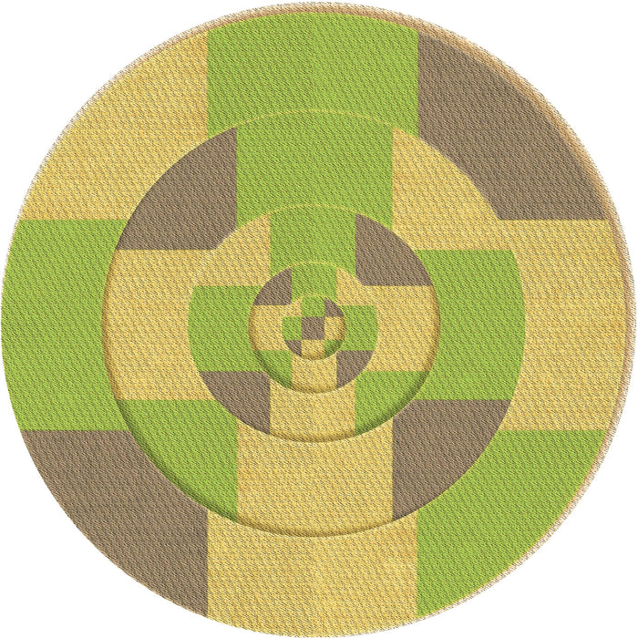 Square Patterned Caramel Brown Rug, pat1204brn