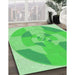 Machine Washable Transitional Neon Green Rug in a Family Room, wshpat1204grn