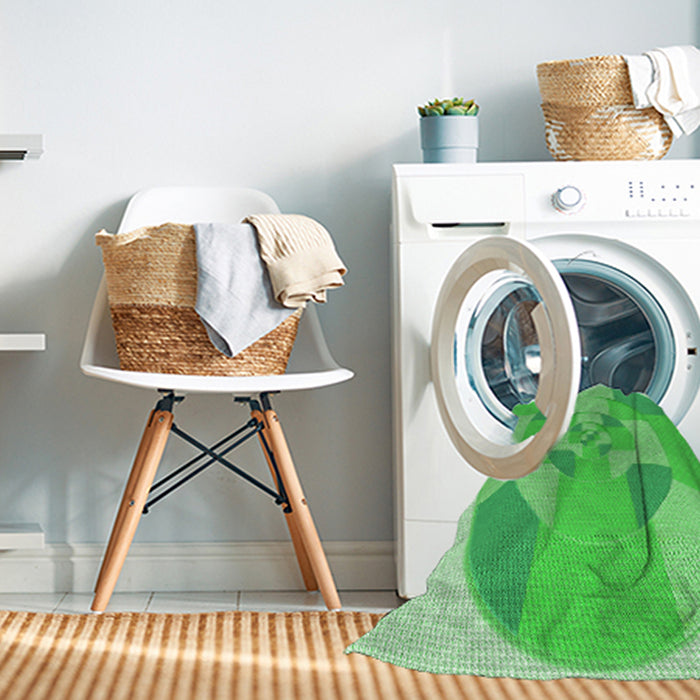 Machine Washable Transitional Neon Green Rug in a Washing Machine, wshpat1204grn