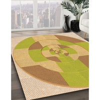 Patterned Caramel Brown Rug, pat1204org