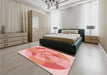 Patterned Pastel Pink Rug in a Bedroom, pat1204rd