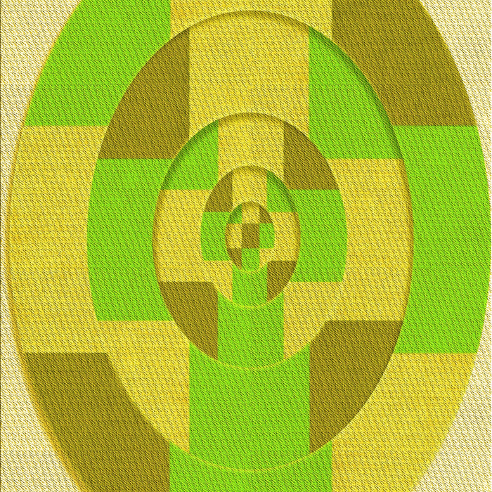 Machine Washable Transitional Green Rug, wshpat1204yw