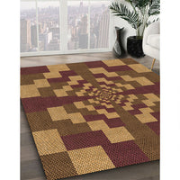 Patterned Orange Rug, pat1205org