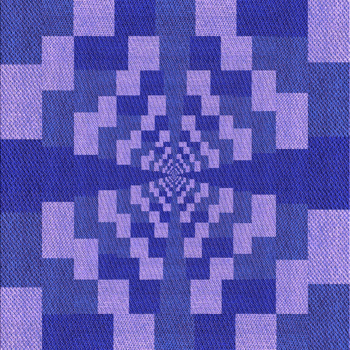 Patterned Light Slate Blue Rug, pat1205pur