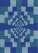 Machine Washable Transitional Blueberry Blue Rug, wshpat1205