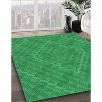 Patterned Neon Green Rug, pat1206grn