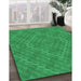 Machine Washable Transitional Neon Green Rug in a Family Room, wshpat1206grn