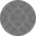 Square Patterned Carbon Gray Rug, pat1206gry