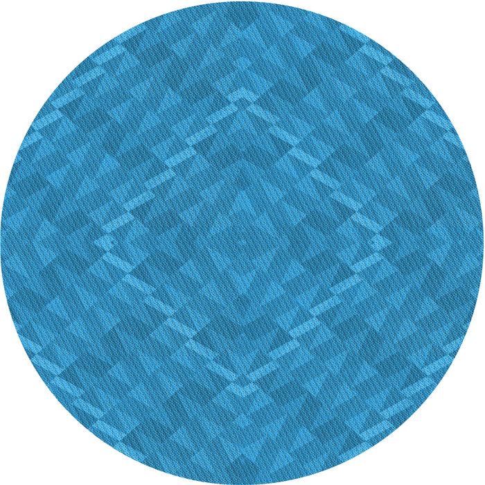 Square Patterned Blue Rug, pat1206lblu