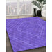 Patterned Purple Mimosa Purple Rug in Family Room, pat1206pur