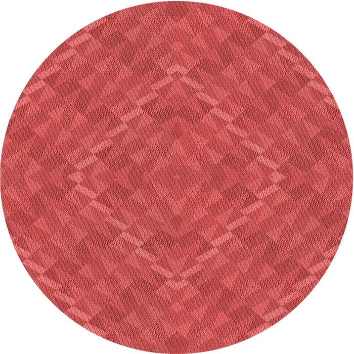 Square Patterned Red Rug, pat1206rd