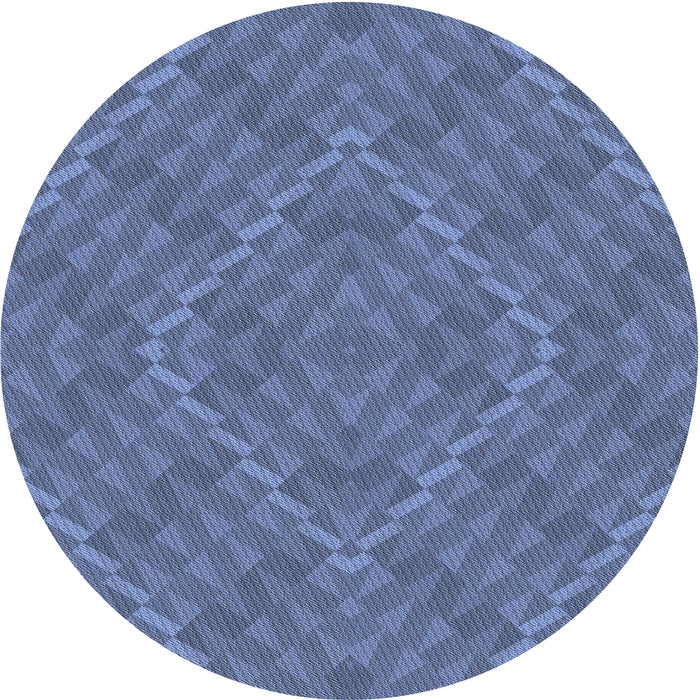 Sideview of Patterned Blue Novelty Rug, pat1206