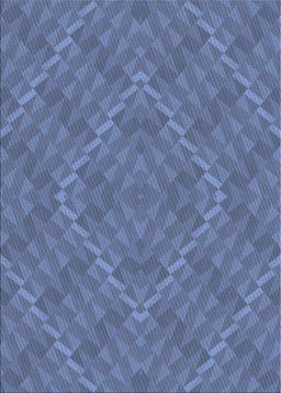 Patterned Blue Novelty Rug, pat1206