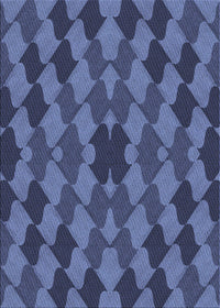 Machine Washable Transitional Blue Rug, wshpat1207blu