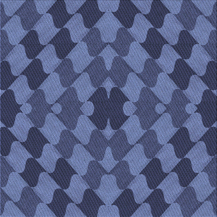 Round Machine Washable Transitional Blue Rug, wshpat1207blu