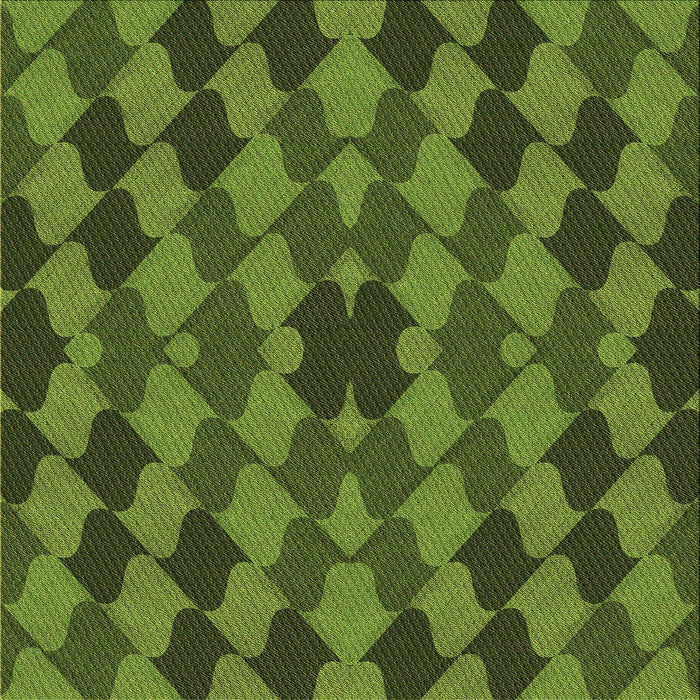 Round Machine Washable Transitional Dark Forest Green Rug, wshpat1207brn