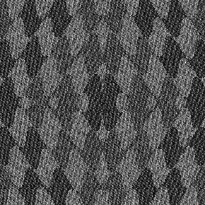 Machine Washable Transitional Black Rug, wshpat1207gry