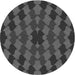 Square Patterned Black Rug, pat1207gry