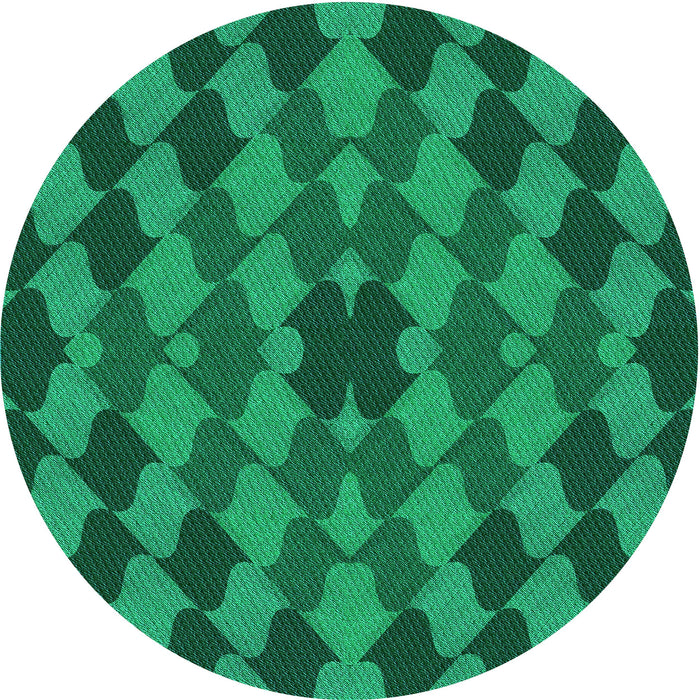 Square Patterned Spring Green Rug, pat1207lblu
