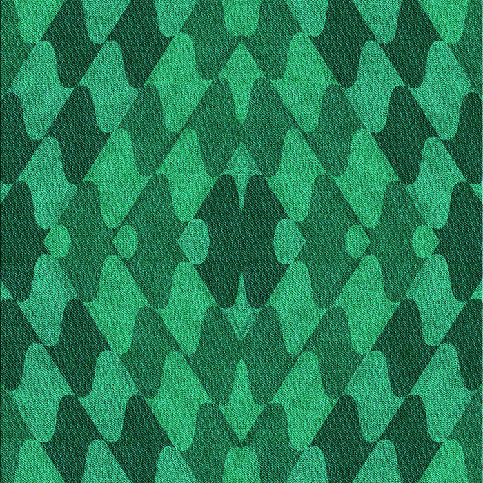 Patterned Spring Green Rug, pat1207lblu