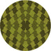 Square Machine Washable Transitional Dark Yellow Green Rug in a Living Room, wshpat1207org