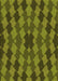 Patterned Dark Yellow Green Rug, pat1207org