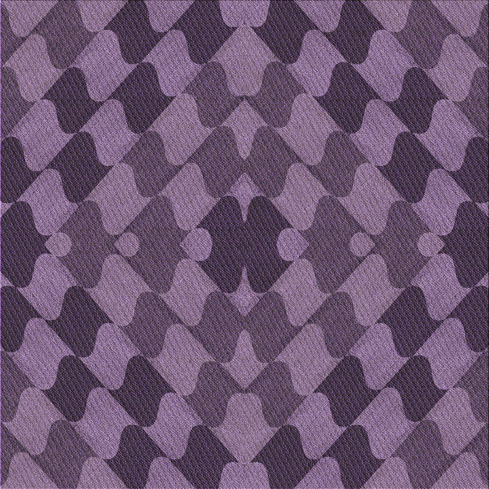 Round Patterned Plum Purple Rug, pat1207pur
