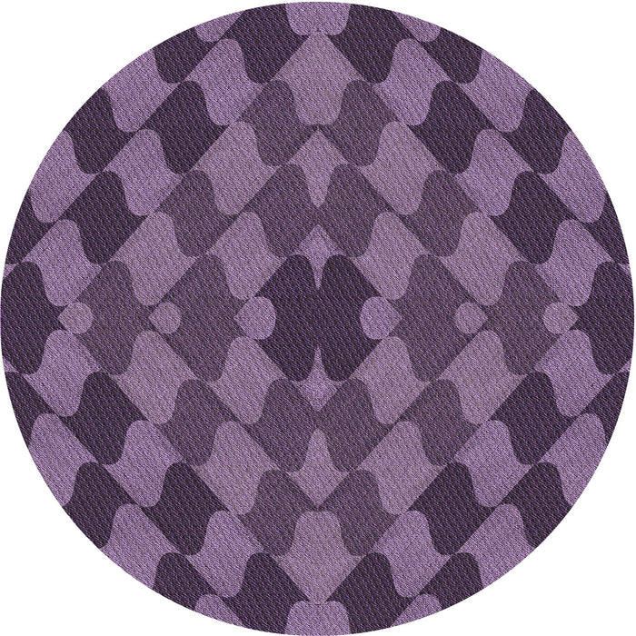 Square Patterned Plum Purple Rug, pat1207pur