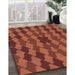 Machine Washable Transitional Bright Orange Rug in a Family Room, wshpat1207rd