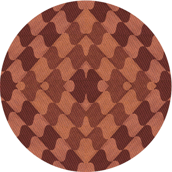 Square Patterned Bright Orange Rug, pat1207rd