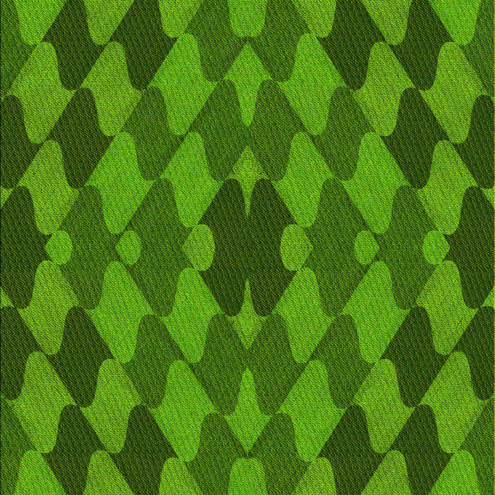 Patterned Deep Emerald Green Rug, pat1207yw