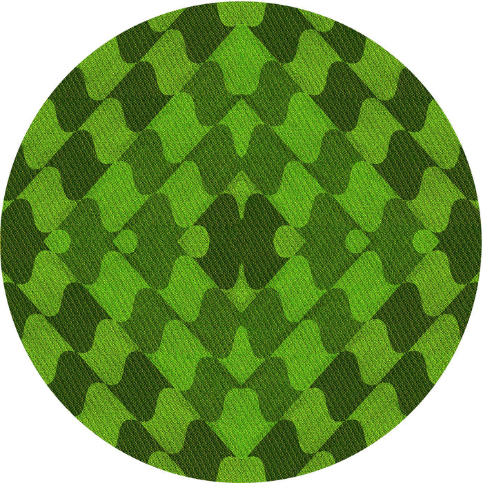 Square Patterned Deep Emerald Green Rug, pat1207yw
