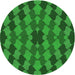 Sideview of Patterned Neon Green Novelty Rug, pat1207