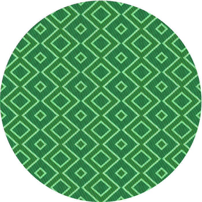 Square Patterned Green Rug, pat1208grn