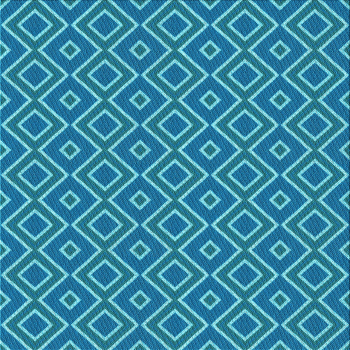 Round Patterned Blue Rug, pat1208lblu