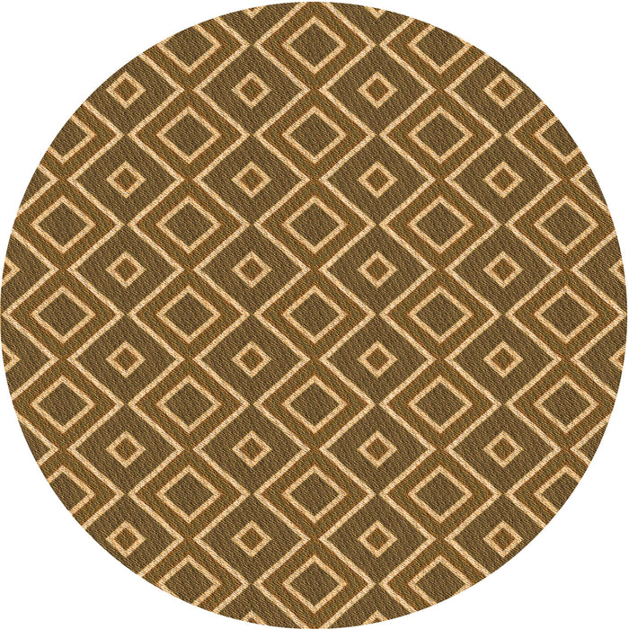 Square Patterned Dark Bronze Brown Rug, pat1208org