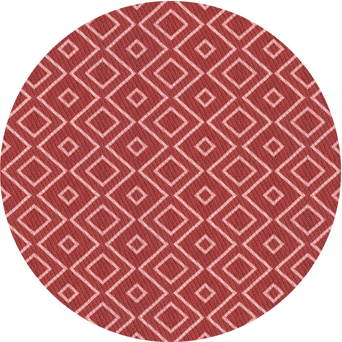 Square Patterned Red Rug, pat1208rd