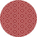 Square Patterned Red Rug, pat1208rd