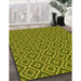 Machine Washable Transitional Green Rug in a Family Room, wshpat1208yw