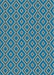 Patterned Blue Novelty Rug, pat1208