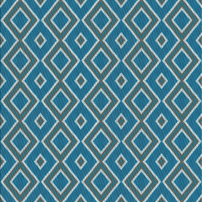 Patterned Blue Novelty Rug, pat1208
